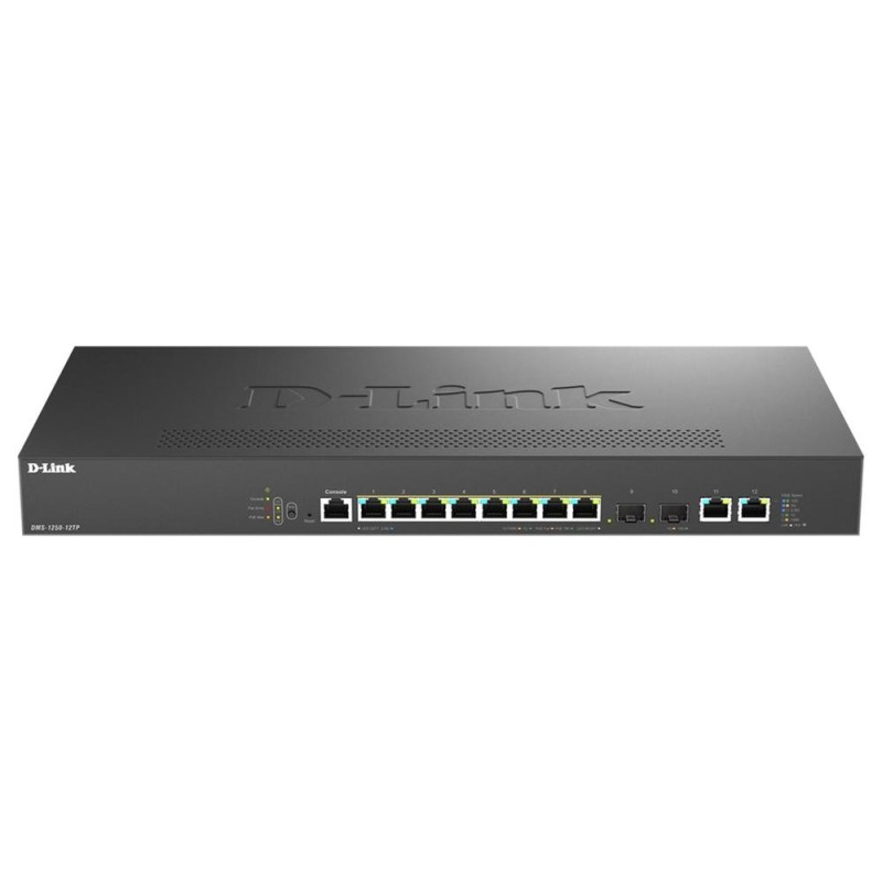 d - link switch gestionable d - link dms - 1250 - 12tp 8x multigigabit 2.5g poe+ 2 x 10g + 2 x 10g s