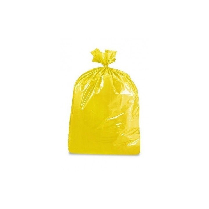fortplast caja 30 rollos de 10 bolsas de basura fuertes 85x105 amarillo fortplas bb418
