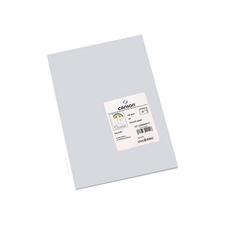 canson paquete 50 hojas cartulina iris a4 185g gris perla guarro canson c200040177