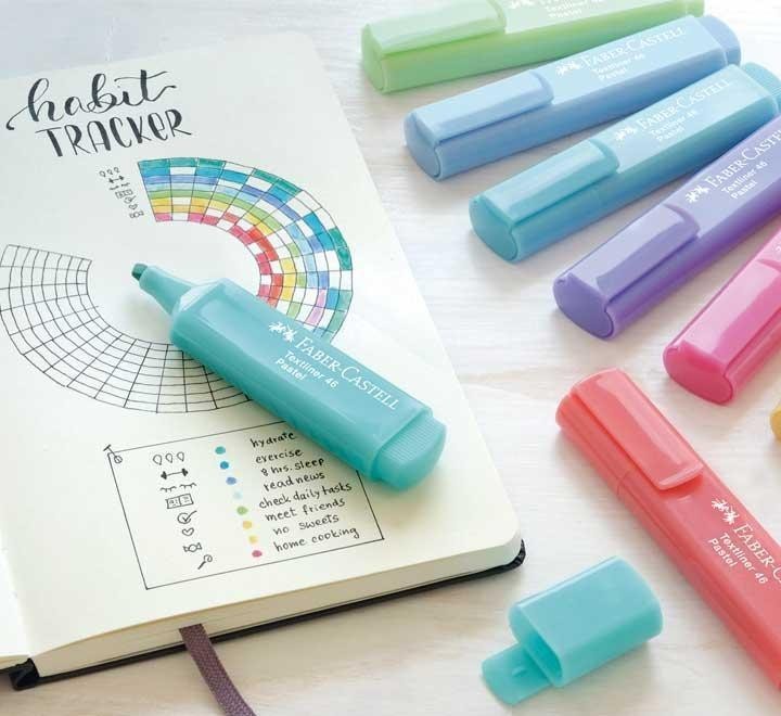est. 8 fluor faber castell textliner 1546 pastel