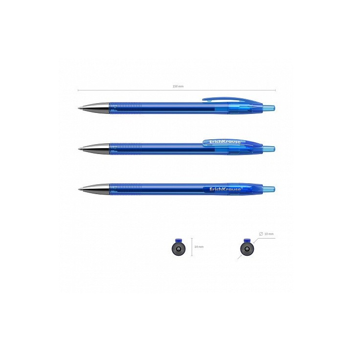 erich krause boligrafo de gel automatico r-301 original gel matic, tinta color: azul erich krause 46