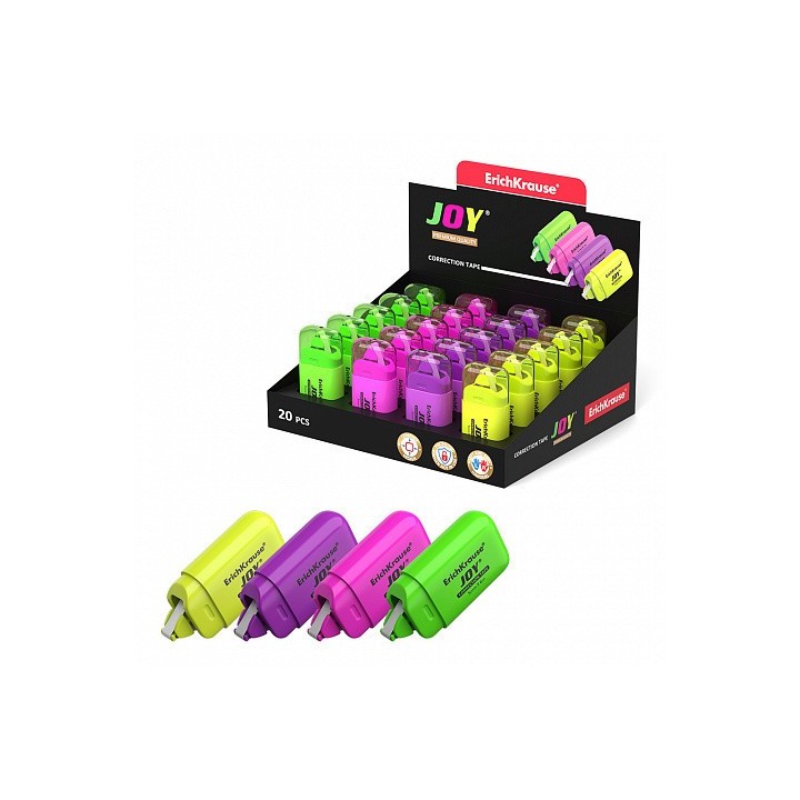 erich krause cinta correctora joy 5mm x 6m erich krause 53198  pack: 20 unidades