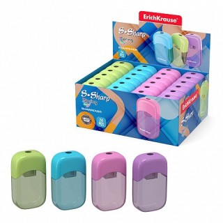 erich krause sacapuntas de plastico s-sharp con deposito, color: surtido erich krause 56035  pack: 2