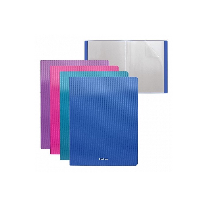 erich krause libro de presentacion diagonal vivid, con 40 fundas, a4, colores surtidos erich krause