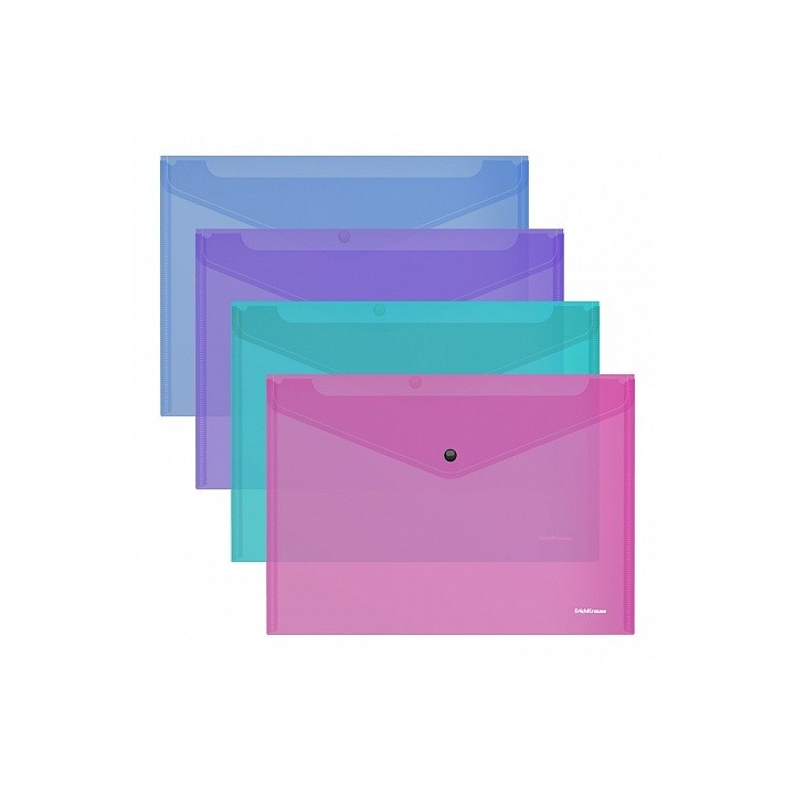 erich krause sobre fizzy vivid, semitransparente, a4, colores surtidos erich krause 47043  pack: 12