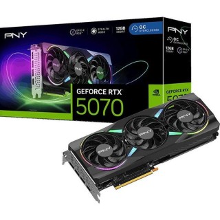 pny tarjeta grafica pny rtx 5070 oc 12gb gddr7 argb