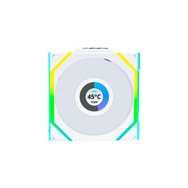 ventilador 120x120 lian li unifan sl wireless lcd white 1 pack receiver