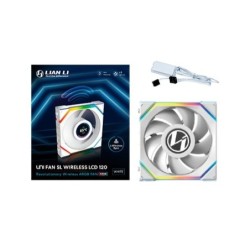 ventilador 120x120 lian li unifan sl wireless lcd white 1 pack receiver