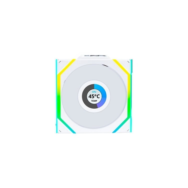 ventilador 120x120 lian li unifan sl wireless lcd white 1 pack receiver