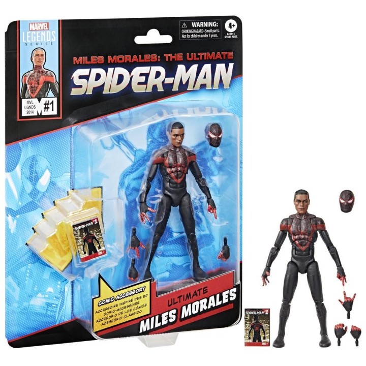 hasbro figura hasbro marvel legends miles morales: the ultimate spider - man mini comics ultimate mi