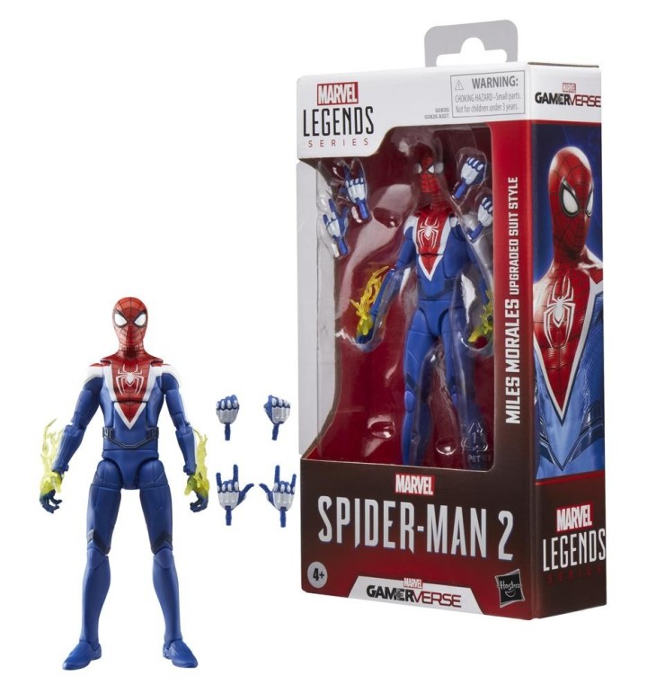 hasbro figura hasbro marvel legends series spider - man 2 miles morales (upgraded suit style)