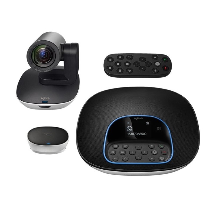 logitech equipo videoconf full hd 4mic+altavoz