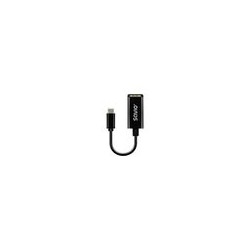adaptador savio ak-79 usb-c hdmi (h) 30hz black negro  plug