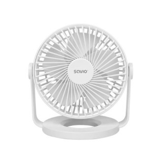 ventilador escritorio usb savio ad-01 white 4 modos de refrigeracion ajuste de angulo de 360o