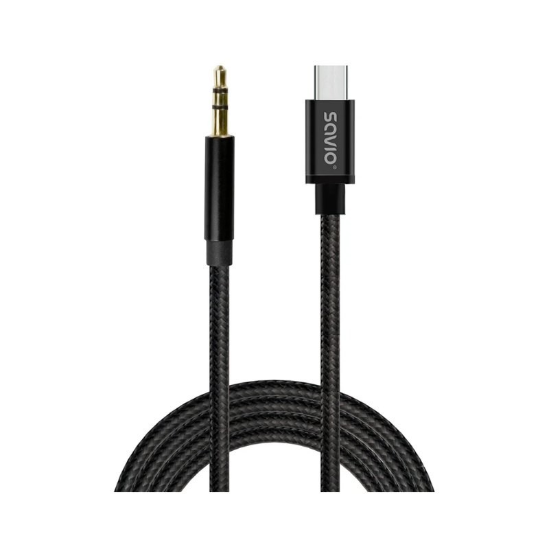 cable usb-c a mini-jack savio cl-188 2m usb-c ? mini jack de 3,5 mm 2m dac integrado