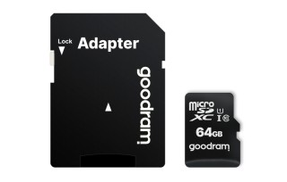 micro sd goodram 64gb c10 uhs-i con adaptador