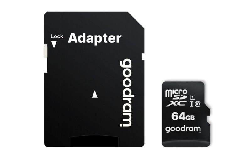 micro sd goodram 64gb c10 uhs-i con adaptador