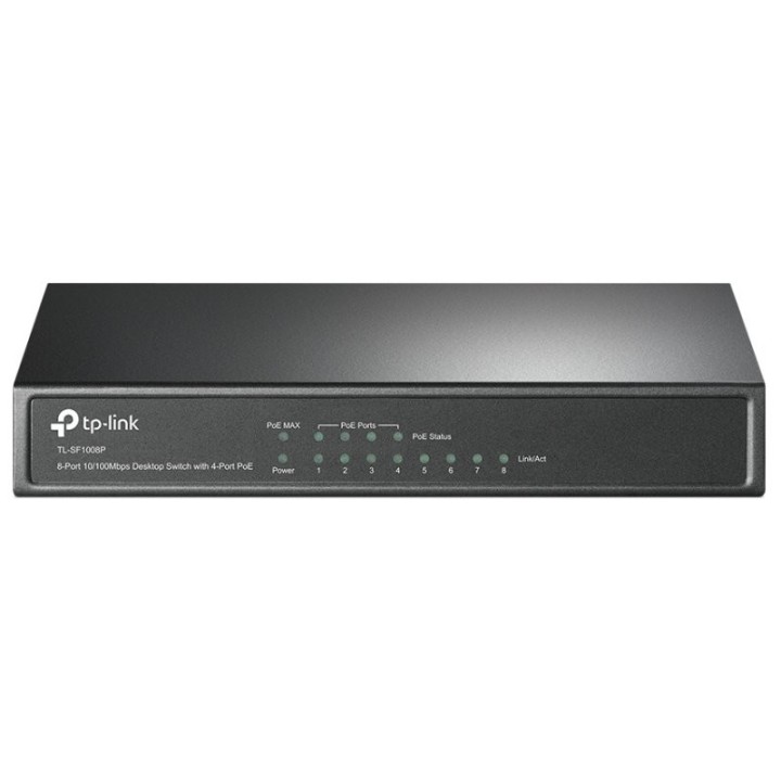 tp-link tl-sf1008p switch 8x10/100mbps 4xpoe metal