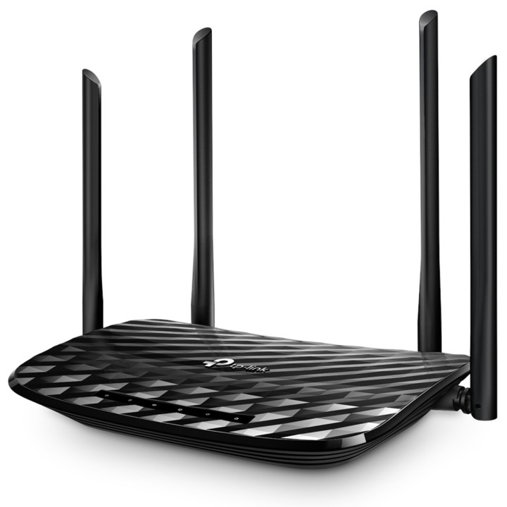 tp - link router wifi archer c6 ac1200 dual band 300mb en 2 -4ghz y 867mb 5ghz 5p giga 4 antenas fij