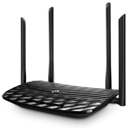 tp - link router wifi archer c6 ac1200 dual band 300mb en 2 -4ghz y 867mb 5ghz 5p giga 4 antenas fij