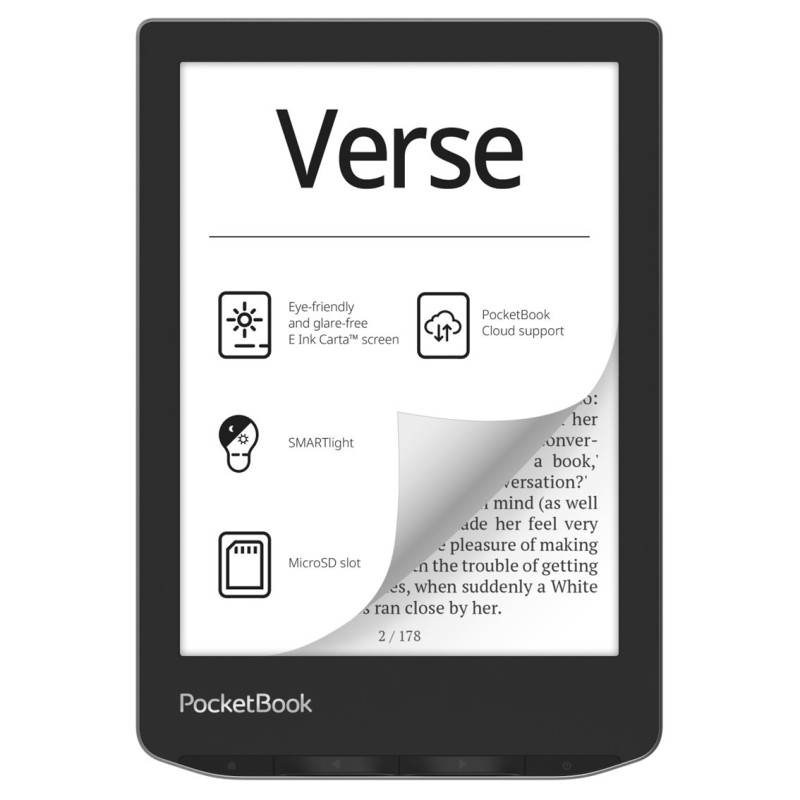 pocketbook readers libro electronico ebook pocketbook verse 6 pulgadas 8gb gris niebla - mist grey