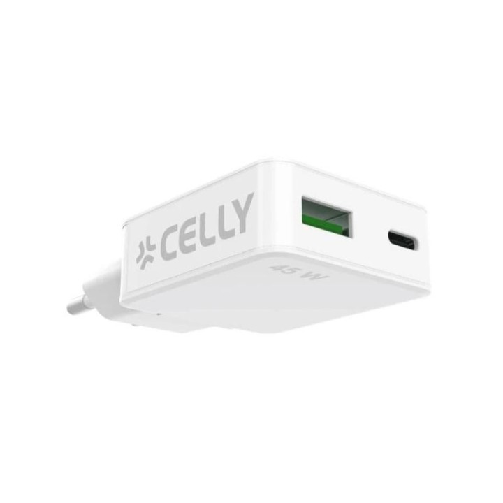 celly cargador  1 usb-c 1 usb- a 45w