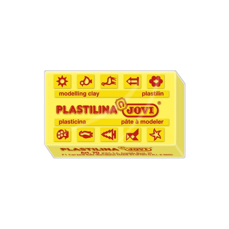 jovi caja 30 pastillas plastilina 50 g - amarillo  jovi 7002