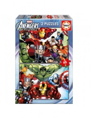 educa borras puzzle 2x48 avengers de 3-6 anos educa borras 15932