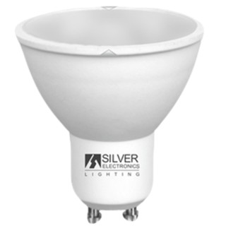 silver bombilla led silver electronic eco multi led dicroica 7w 44w -  gu10 -  6000k -  120o 567 lm