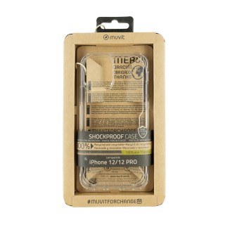 muvit funda muvit shockproof 2m para apple iphone 12 - 12 pro transparente