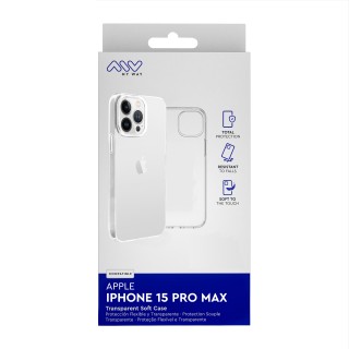 myway carcasa myway para apple iphone 15 pro max transparente