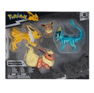 jazwares figura jazwares pokemon multievolution eevee pack 4