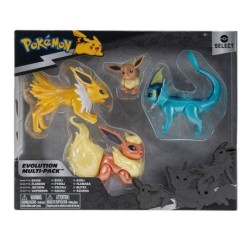 jazwares figura jazwares pokemon multievolution eevee pack 4