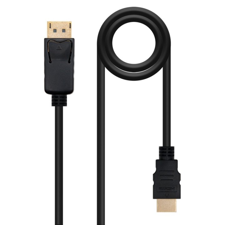 nanocable cable conversor dp a hdmi 3 m negro