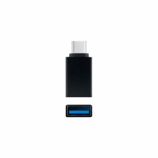 nanocable adaptador usb a a usb c nanocable negro - hembra -  macho