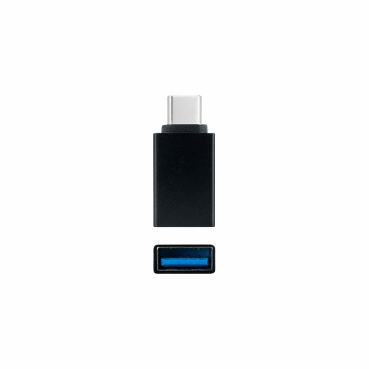 nanocable adaptador usb a a usb c nanocable negro - hembra -  macho
