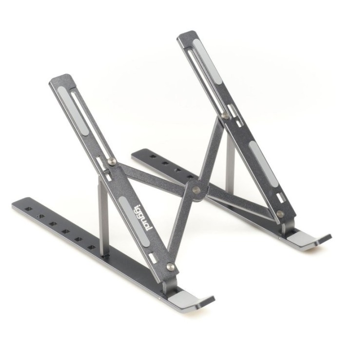 iggual soporte elevador plegable portatil 17 gris