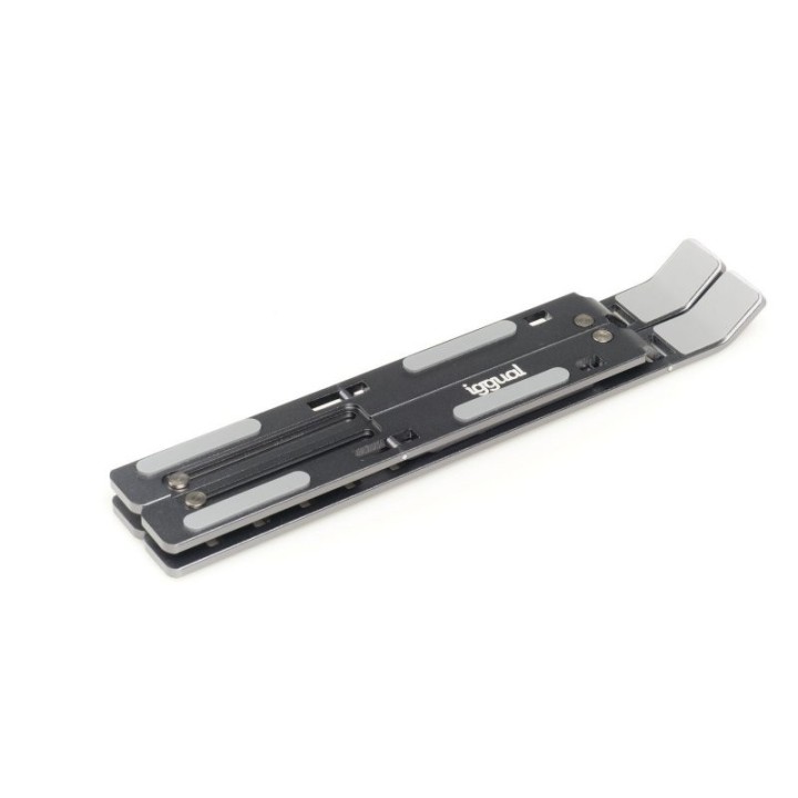 iggual soporte elevador plegable portatil 17 gris