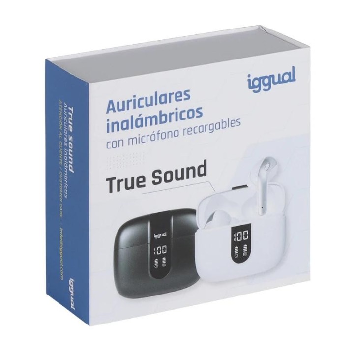 iggual auriculares inalambricos tws bluetooth blan