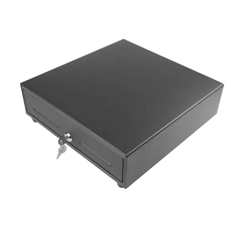 cajon portamonedas mustek 410x415 mm 5 bill/8 mon apertura manual negro