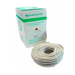 bobina de cable pepegreen cat6 ftp 305 metros 24awg gris cat 6 ftp rigido 305m red