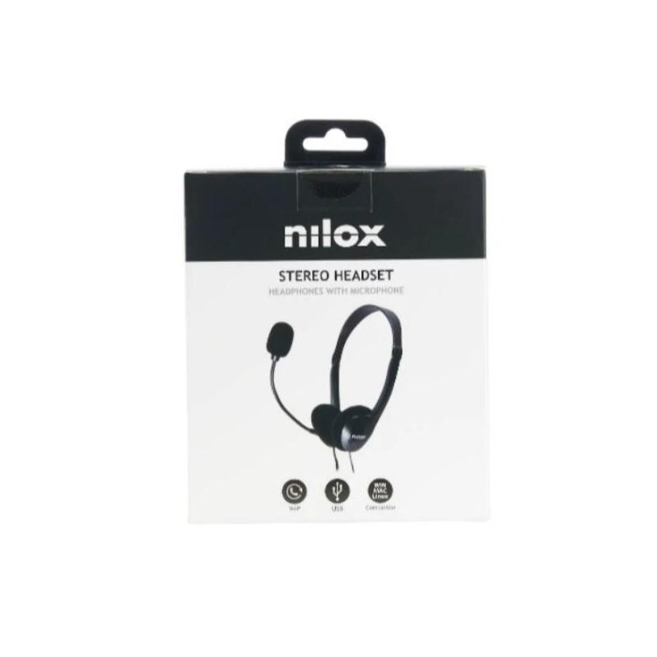 nilox auriculares con microfono usb