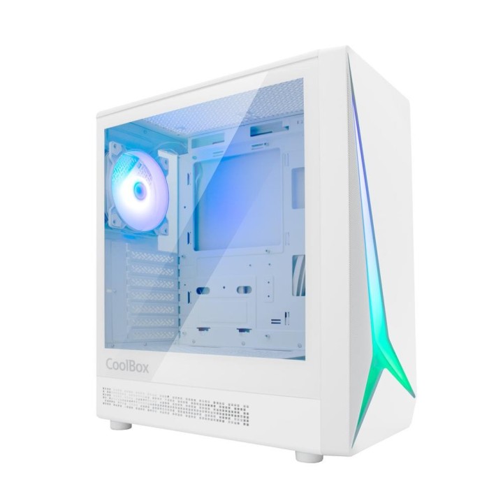 coolbox caja ordenador gaming coolbox ga450 star light argb atx blanco