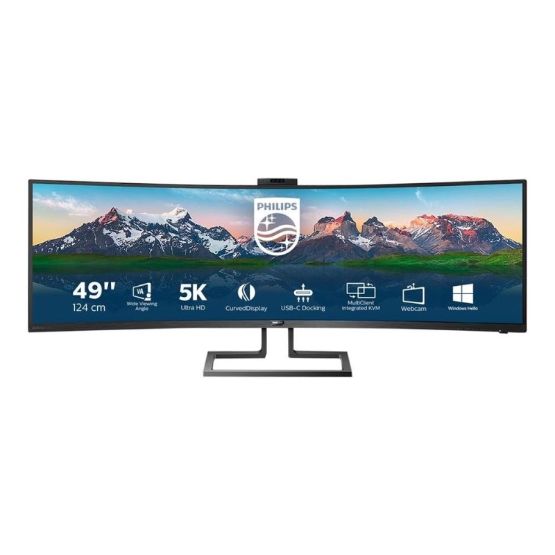 philips monitor curvo philips 499p9h 49 pulgadas 5k uhd 60hz