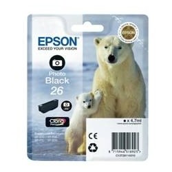 epson cartucho tinta epson t261140 negro photo black 26 xp - 600 - 605 - 700 - 800 -  oso polar