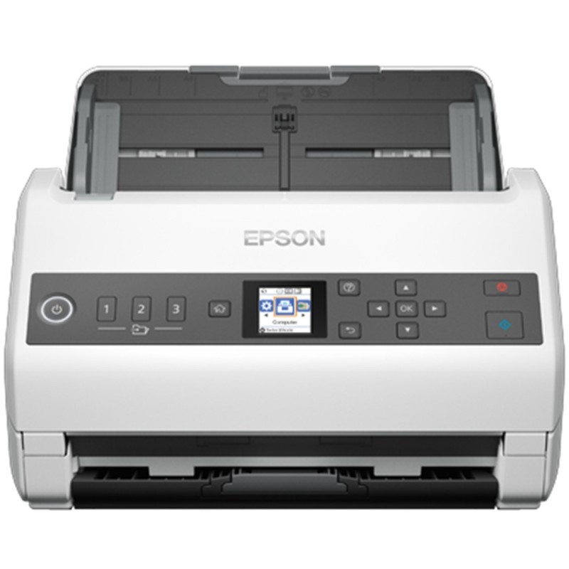 epson escaner sobremesa epson workforce ds - 730n a4 -  40ppm -  usb tipo b -  red -  adf -  lcd