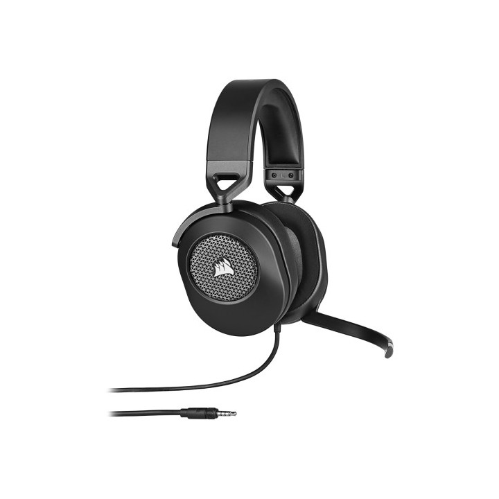 corsair corsair hs65 surround auriculares alambrico de mano juego carbono