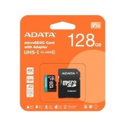 adata microsdxc/sdhc uhs-i u3 128gb c/adapt