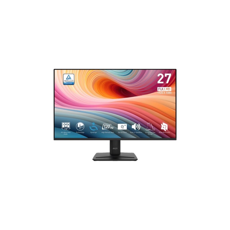 msi msi monitor pro mp275 e2. 27 fhd 1920x1080 ips plano. 120hz.adaptive-sync. negro