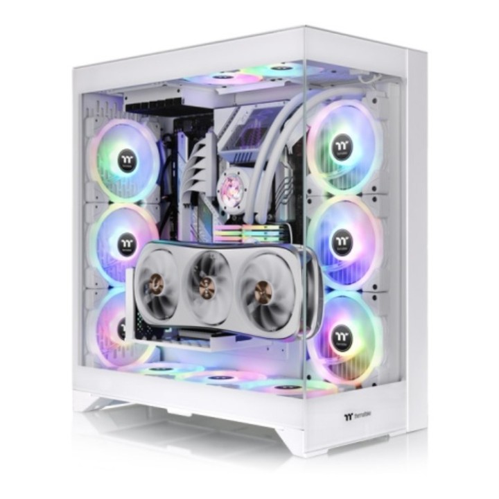 caja thermaltake cte e600 mx snow atx 2xusb 3.0 sin fuente blanco